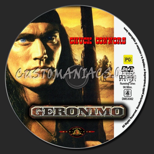 Geronimo dvd label