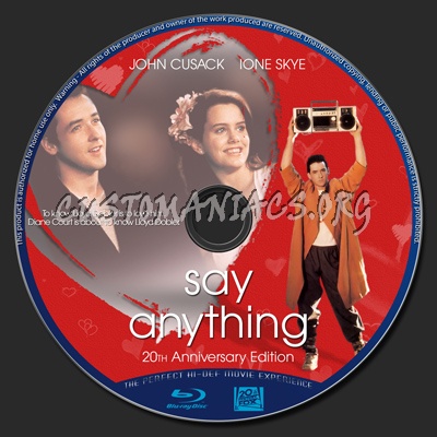 Say Anything blu-ray label