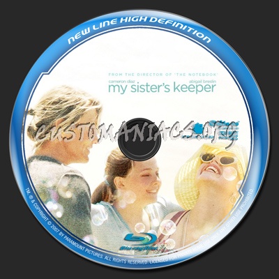 My Sisters Keeper blu-ray label