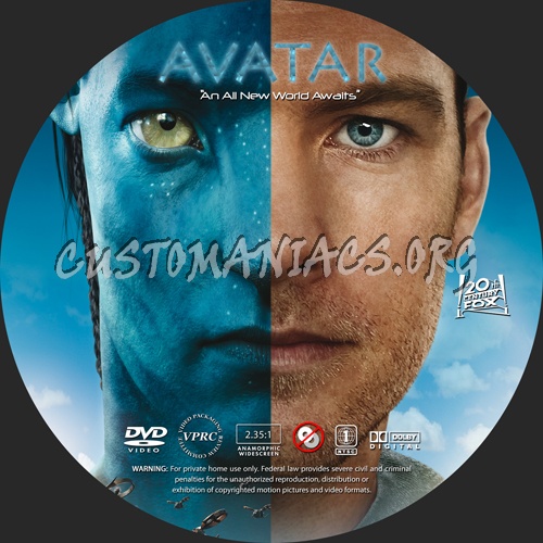Avatar dvd label