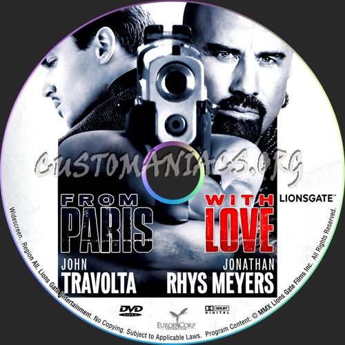 From Paris With Love dvd label