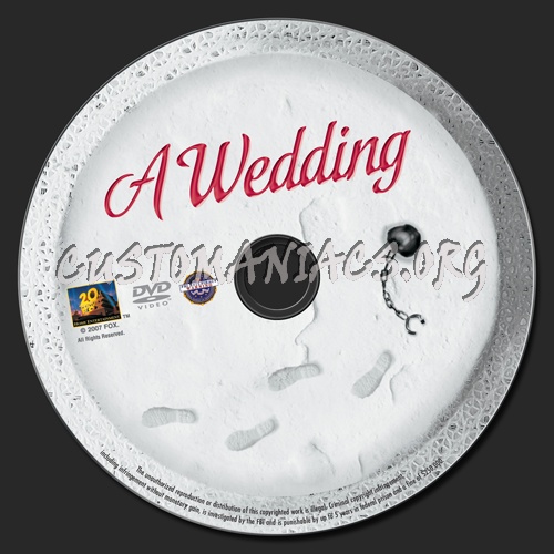 A Wedding dvd label