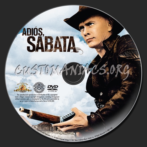 Adios, Sabata dvd label