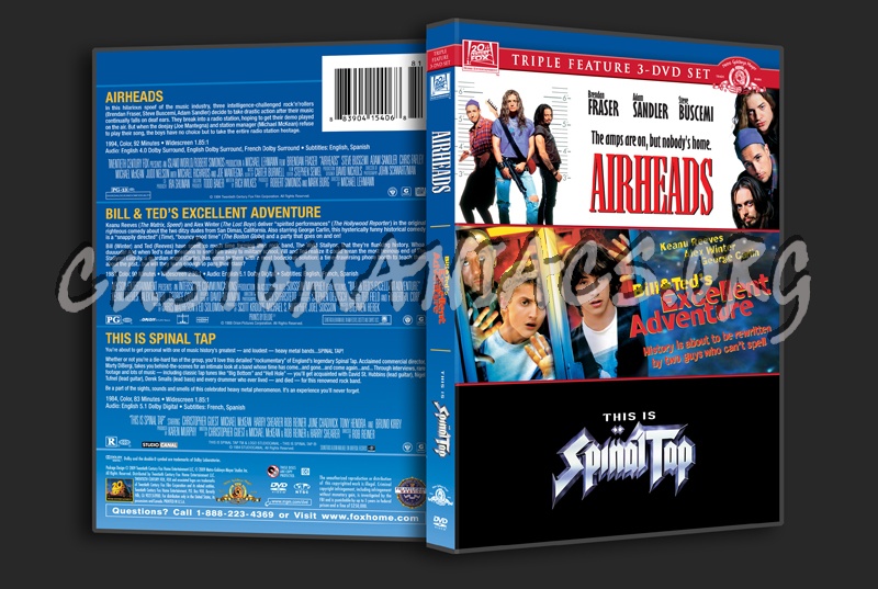 Airheads / Bill&Ted's Excellent Adventure / Spinal Tap dvd cover