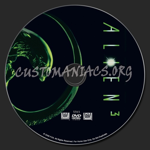 Alien 3 dvd label