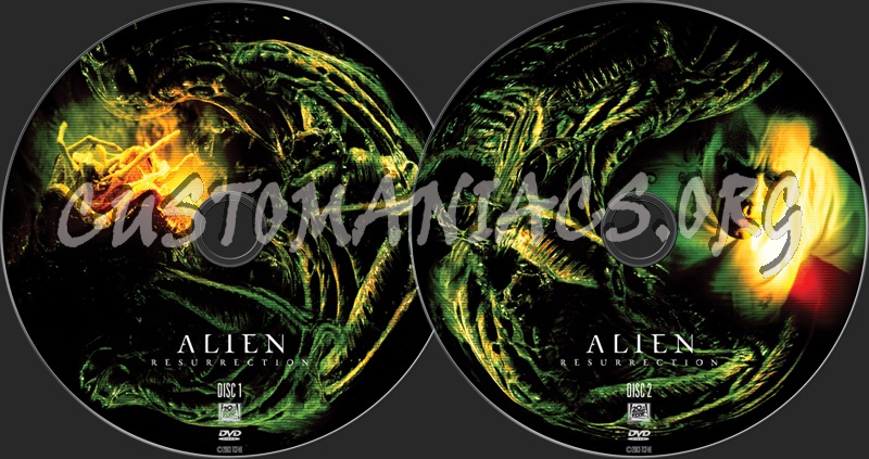 Alien Resurrection dvd label