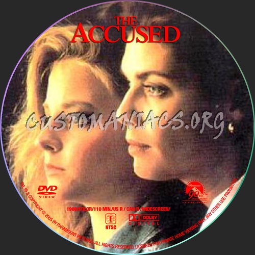 The Accused dvd label
