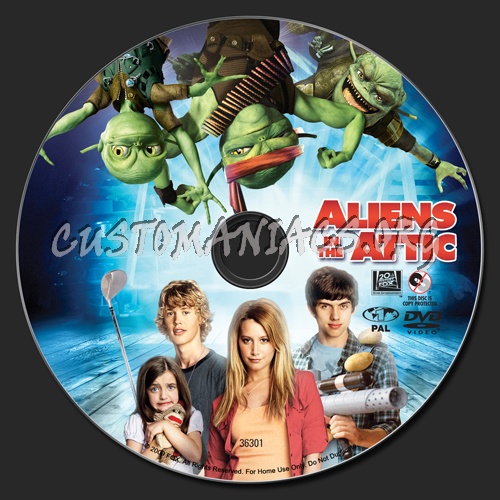 Aliens in the Attic dvd label