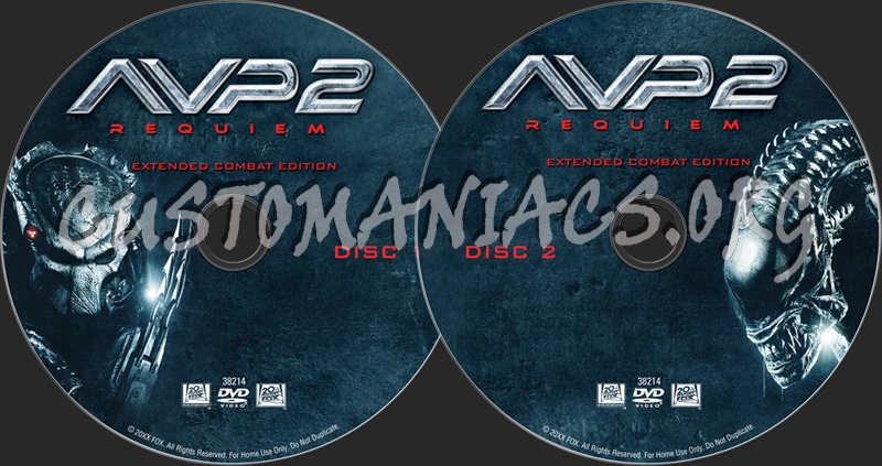 Aliens VS Predator Requiem dvd label