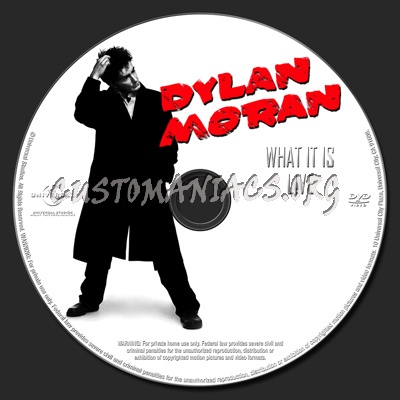 Dylan Moran Live What It Is dvd label