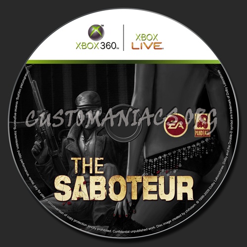 The Saboteur dvd label