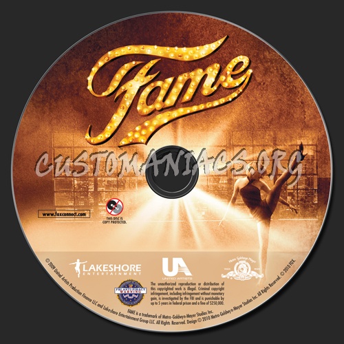 Fame dvd label