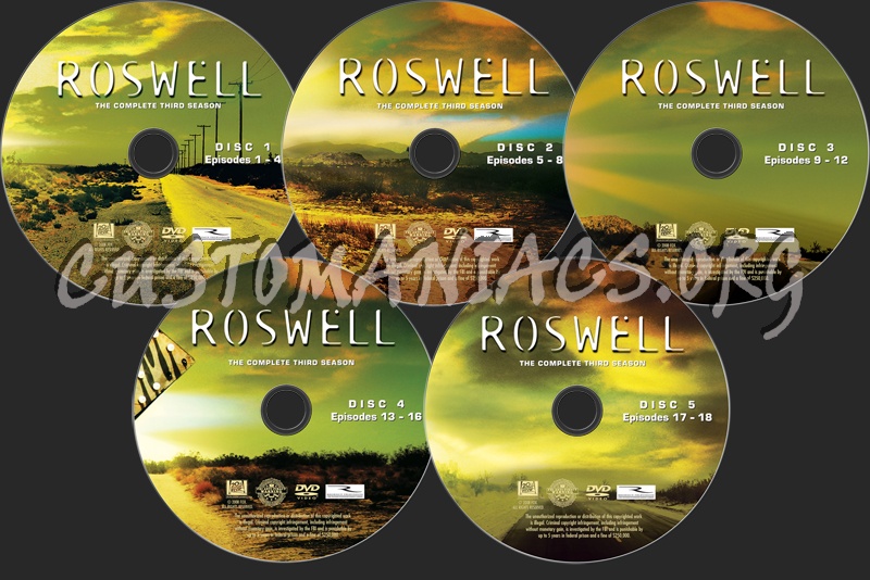 Roswell Season 3 dvd label