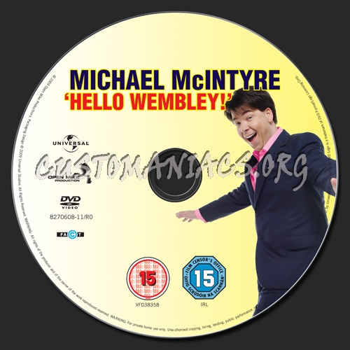 Michael McIntyre Hello Wembley dvd label