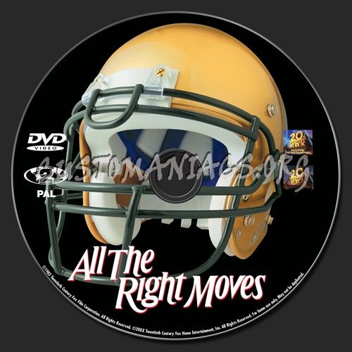 All the Right Moves dvd label
