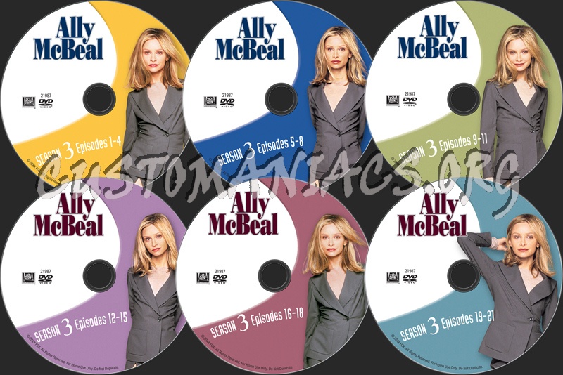 Ally McBeal Season 3 dvd label
