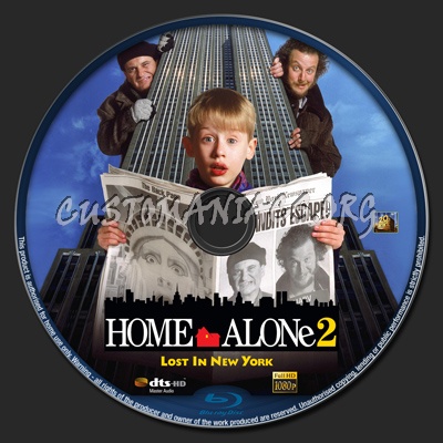 Home Alone 2 Lost In New York blu-ray label