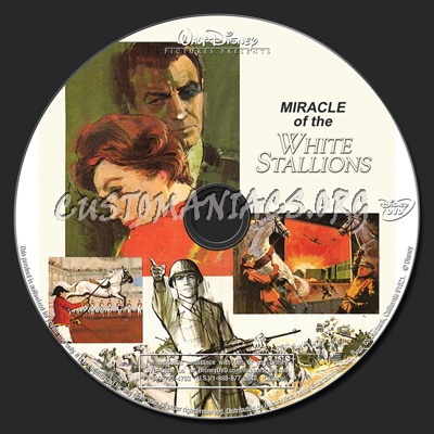 Miracle of the White Stallions dvd label