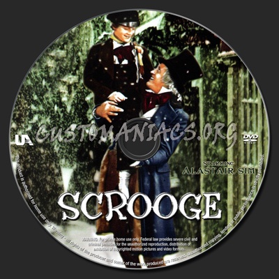 Scrooge dvd label