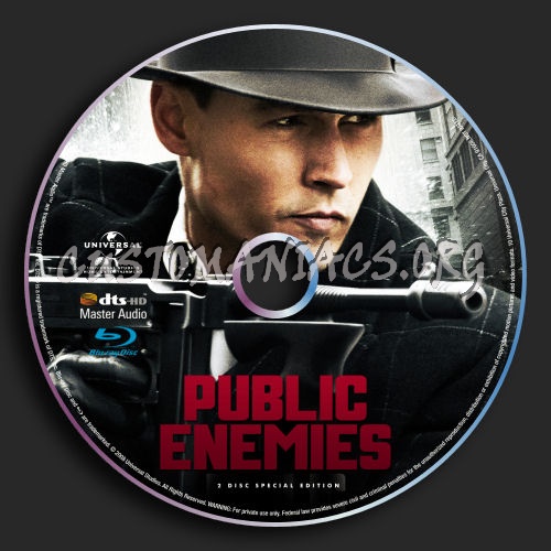 Public Enemies blu-ray label