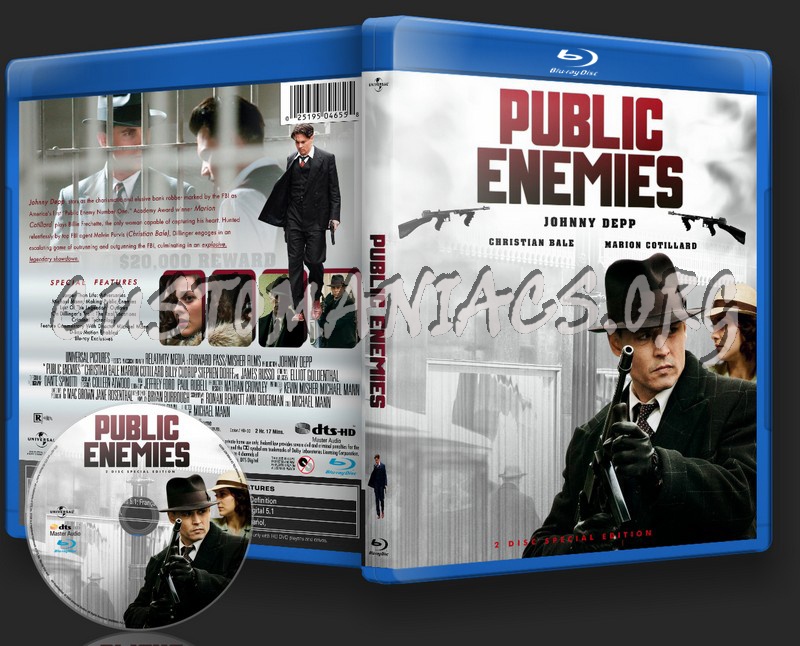 Public Enemies blu-ray cover