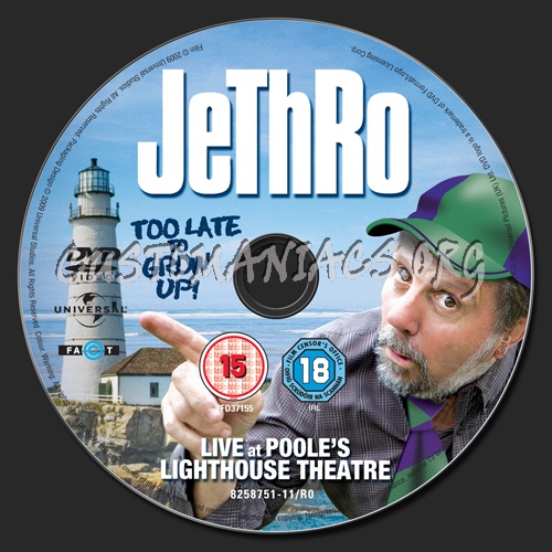 Jethro: Too Late To Grow Up dvd label