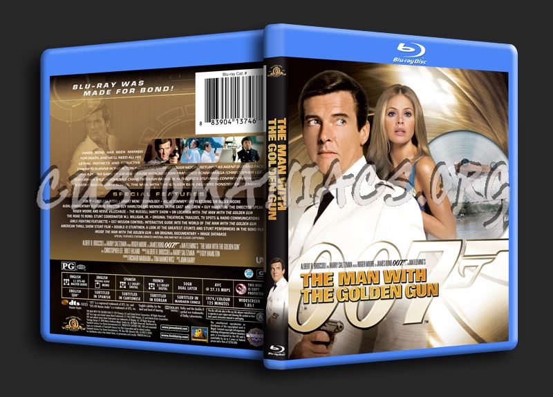 James Bond: The Man With The Golden Gun blu-ray cover