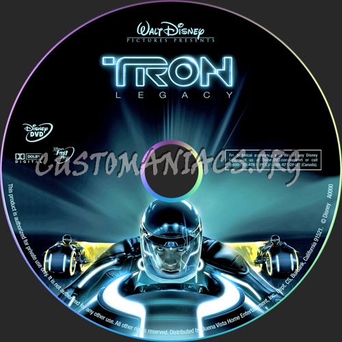 Tron Legacy dvd label