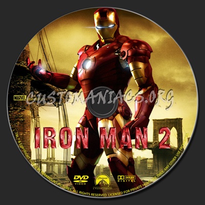 Iron Man 2 dvd label