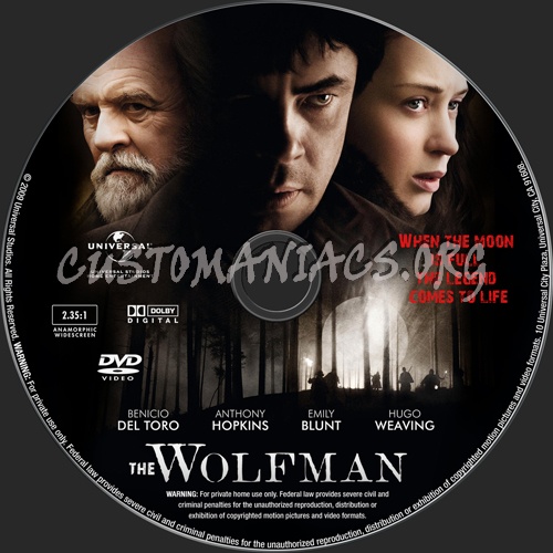 The Wolfman dvd label