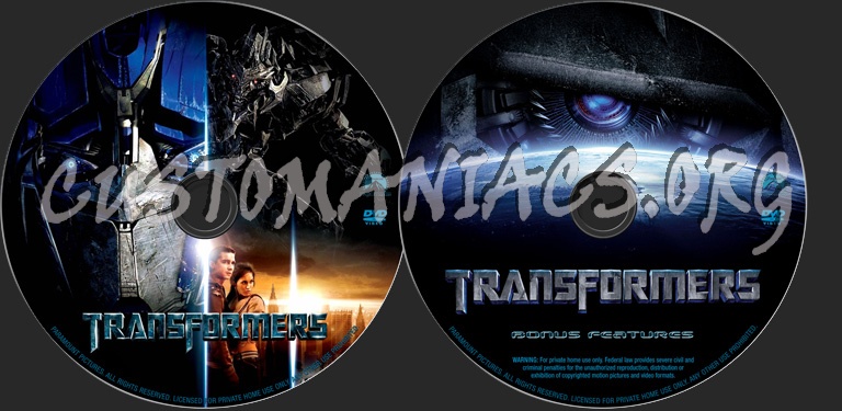 Transformers dvd label