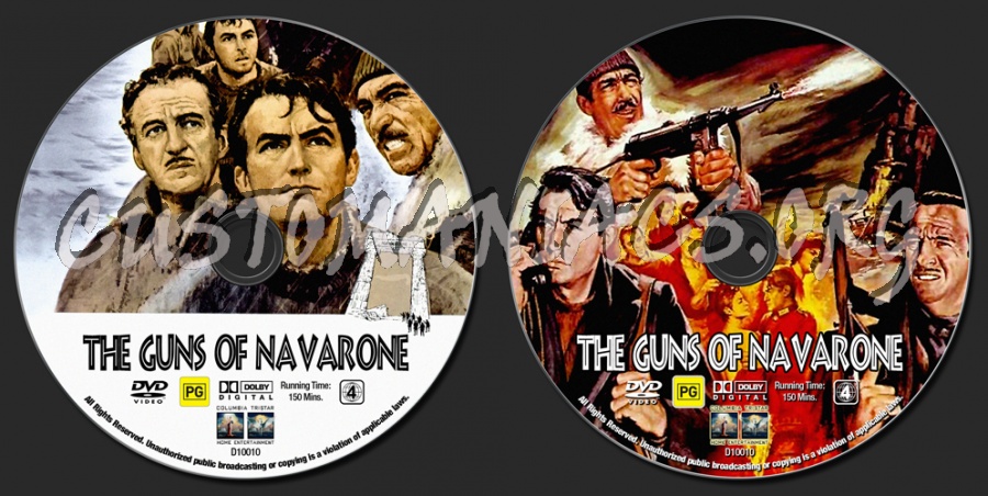 The Guns Of Navarone dvd label
