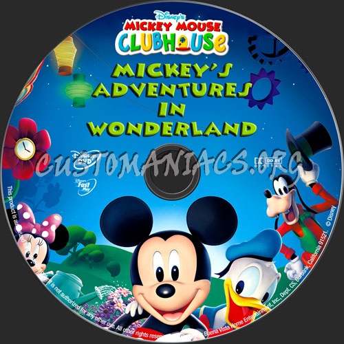 Mickey Mouse Clubhouse: Mickey's Adventures In Wonderland dvd label