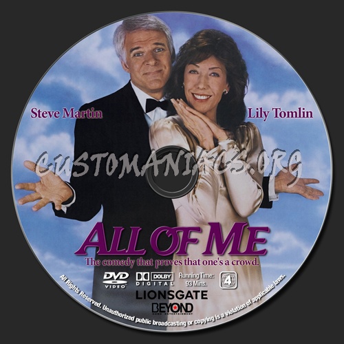 All Of Me dvd label