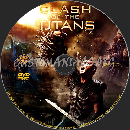 Clash of the Titans dvd label