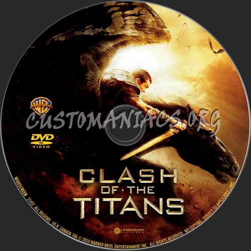 Clash of the Titans dvd label