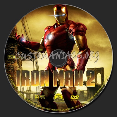 Iron Man 2 dvd label