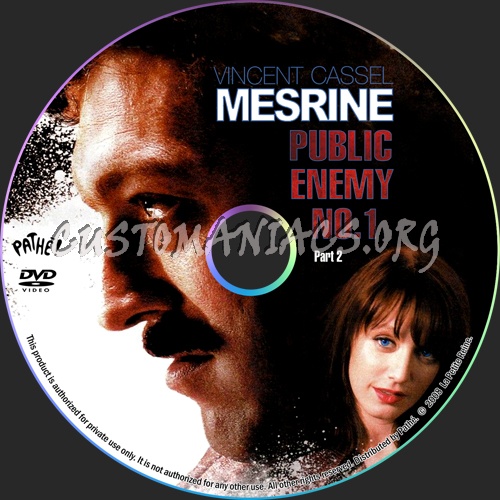 Mesrine: Public Enemy No. 1 aka L'ennemi public n1 dvd label