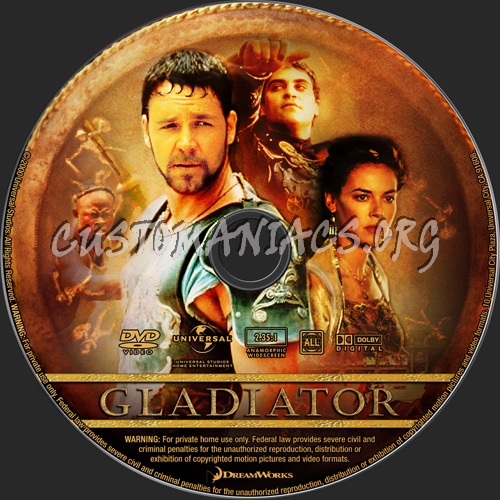 Gladiator dvd label