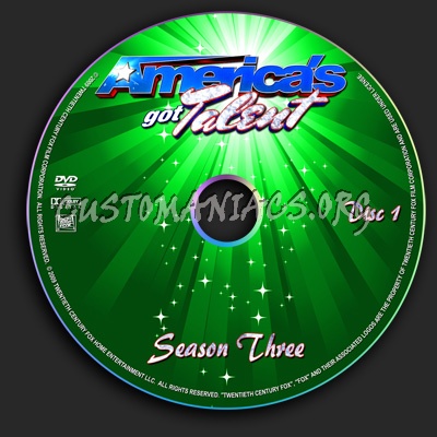 America's Got Talent - Season 3 dvd label