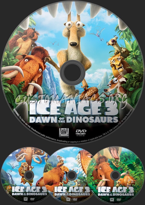 Ice Age 3 - Dawn of the Dinosaurs dvd label