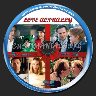 Love Actually blu-ray label