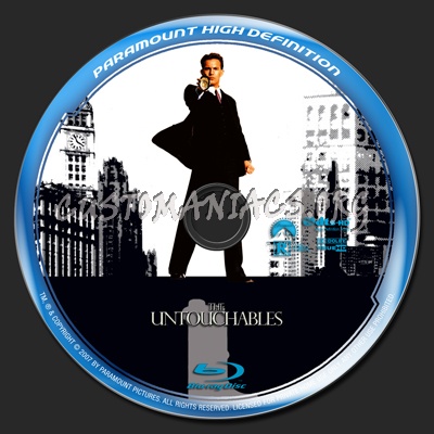 The Untouchables blu-ray label