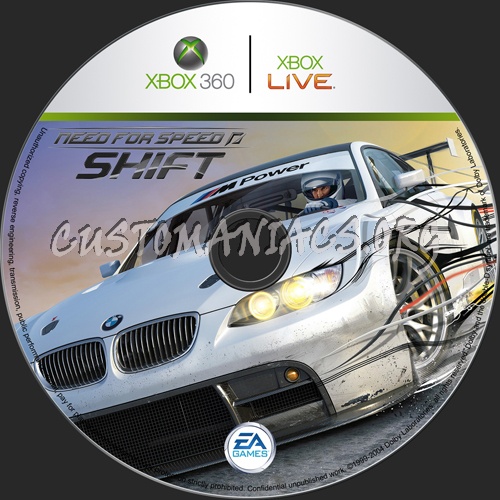 Need For Speed Shift dvd label