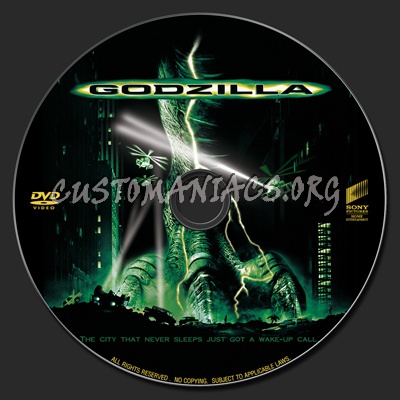 Godzilla (1998) dvd label