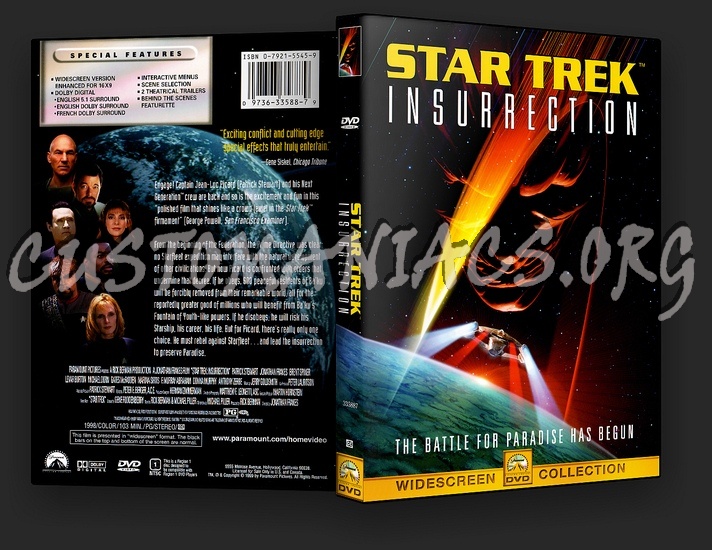 Star Trek Insurrection dvd cover