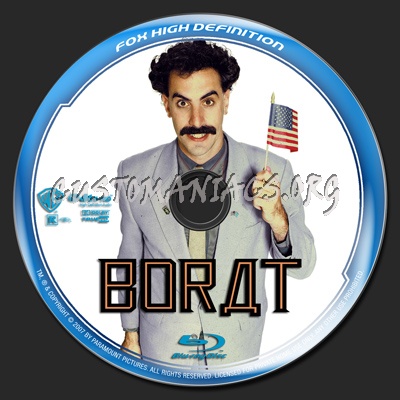 Borat blu-ray label