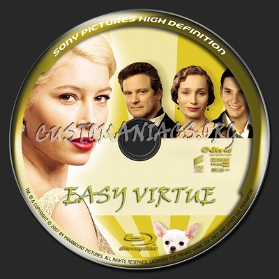 Easy Virtue blu-ray label