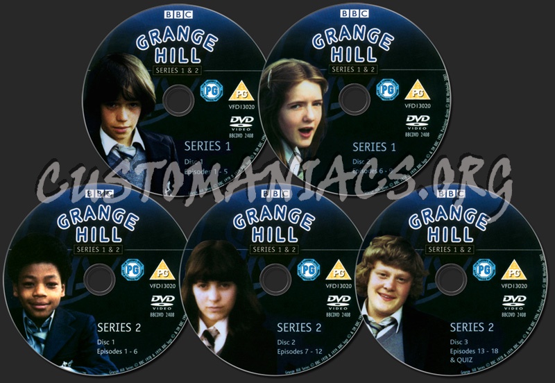 Grange Hill Series 1 and 2 dvd label