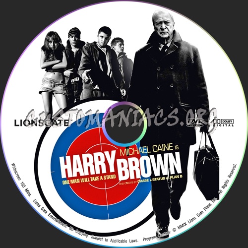 Harry Brown dvd label